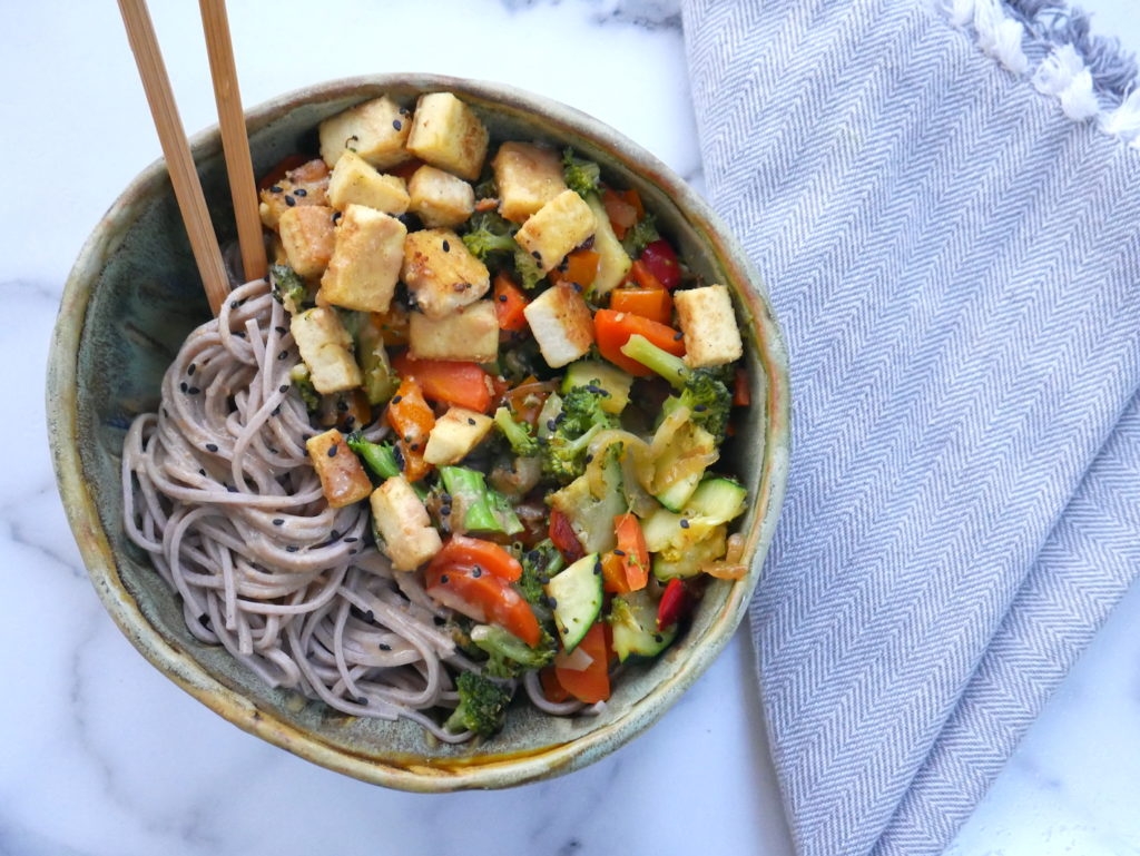 Soba Sesame Peanut Noodle Salad